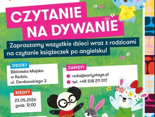 Zapraszamy wszystkie dzieci na kolejne „Czytanie na dywanie”