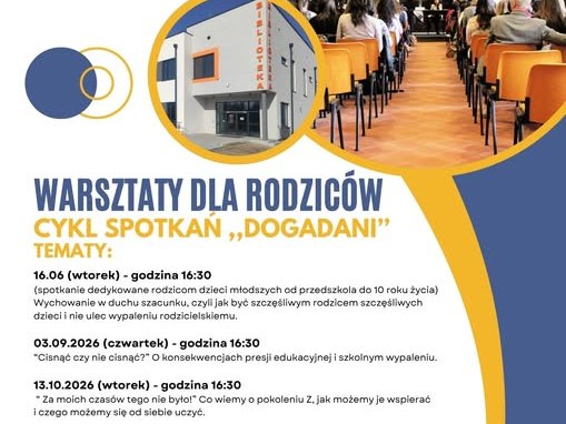 Warsztaty dla Rodziców. Cykl spotkań „Dogadani”